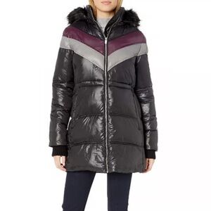 RACHEL Rachel Roy Colorblock Puffer Jacket